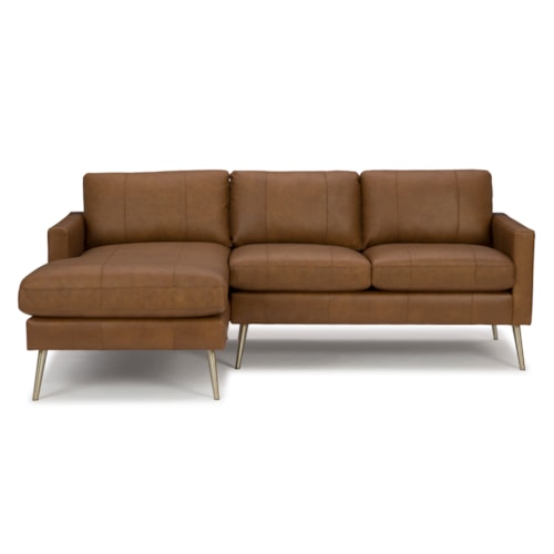 Mid-Century Modern Chaise Sofa with USB Port