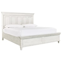 Farmhouse King Panel Bed with USB Port
