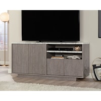 Contemporary TV Credenza with Adjustable Shelving