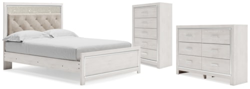 Queen Panel Bed, Dresser And Chest