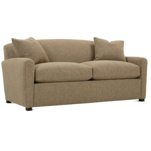 Casual 83" Two-Cushion Sofa with Throw Pillows