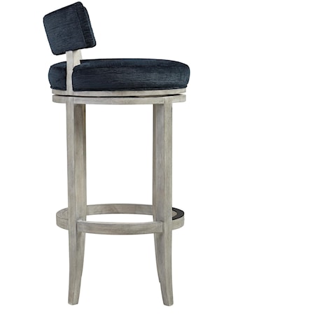 Hirsch Wire-Brushed Fabric Bar Stool