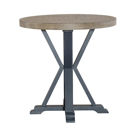 Round Pedestal End Table