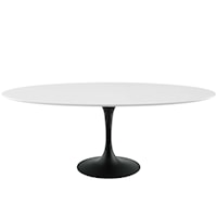 78" Oval Wood Dining Table