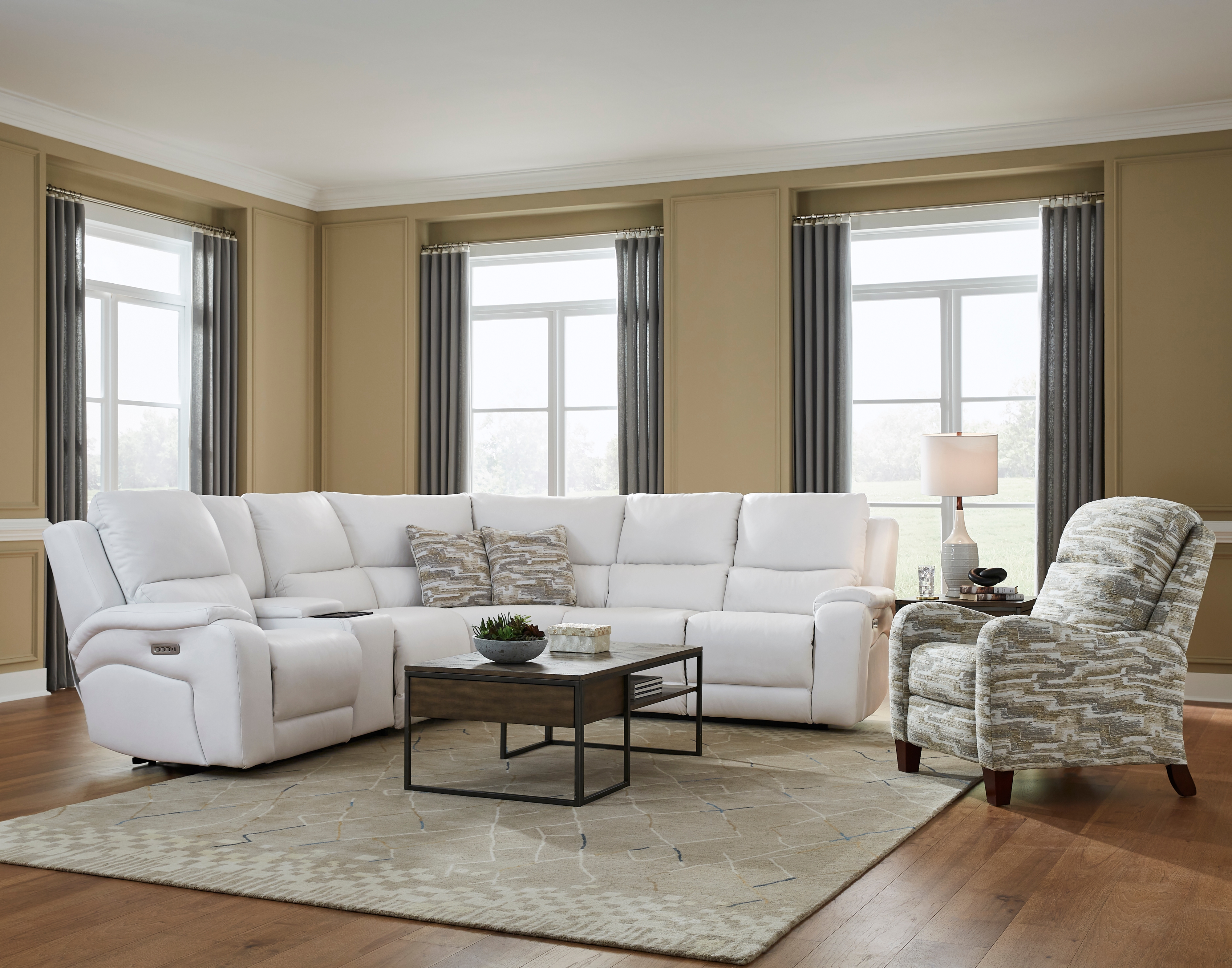 Triple Power Reclining Sectional