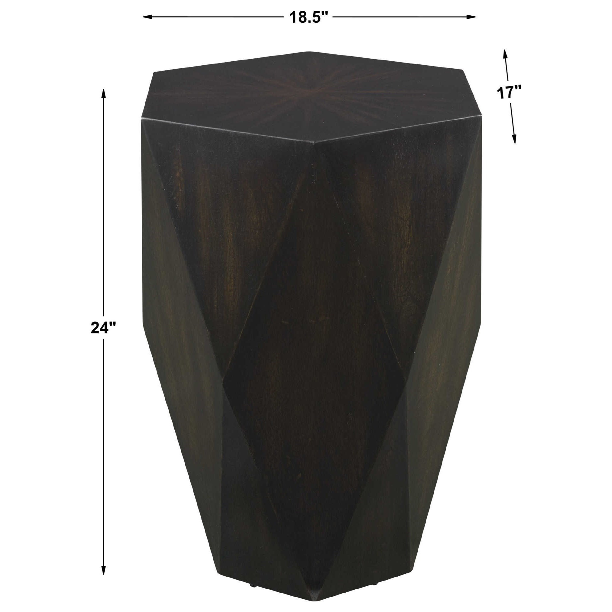 Uttermost Accent Furniture - Occasional Tables Volker Black Wooden Side Table
