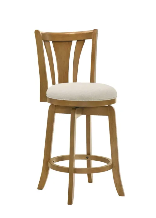 Modern Casual Upholstered Counter Stool with 360-Degree Swivel
