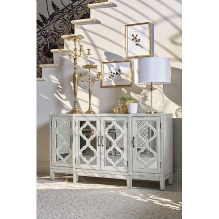 Mckellen Wood Trellis Accent Cabinet