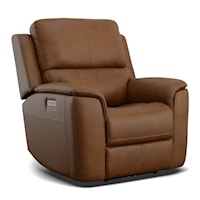 Casual Power Recliner with Power Headrest and Power Lumbar Support