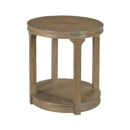 Transitional Oval End Table