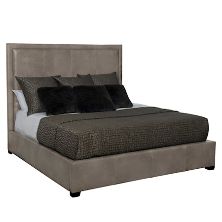 Morgan Leather Panel Bed Queen