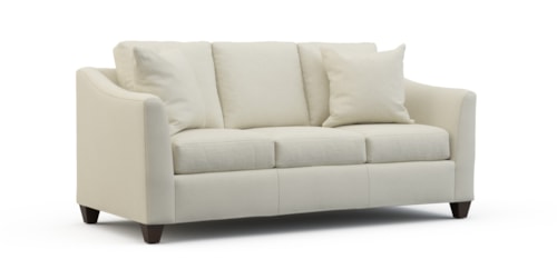 Casual Sleeper Sofa with Sloped Crescent Arms