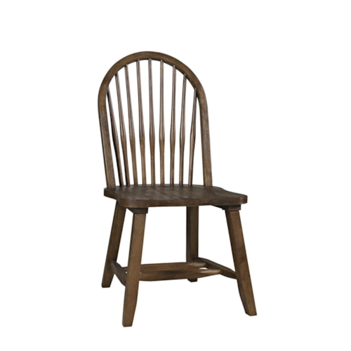 Transitional Dining Chair with Spindle Back