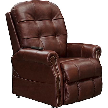 Traditional Power Lift Lay Flat Recliner with Heat and Massage