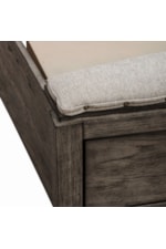 Liberty Furniture Avalon Transitional Upholstered King Bed with Storage Footboard