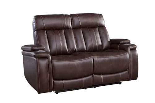 Casual Power Reclining Loveseat with Power Headrests