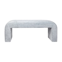 Sophia Casual Small Upholstered Accent Bench - Blue