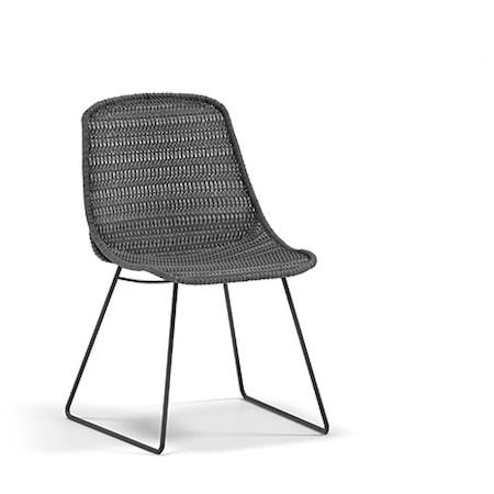 Modern Armless Woven Dining Chair