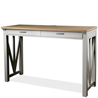 Modern Farmhouse Writing Desk with Electrical and USB Outlets