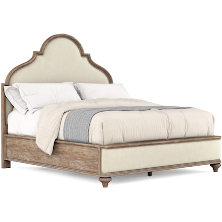 King Upholstered Panel Bed