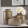 Uttermost Accessories - Vases and Urns Kallie Metallic Golden Vessels S/3