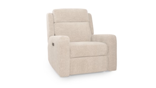 Contemporary Motorized Reclining Chair with Headrest