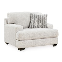 Contemporary Oversized Chair in Textured Fabric