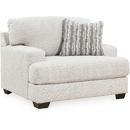 Contemporary Oversized Chair in Textured Fabric