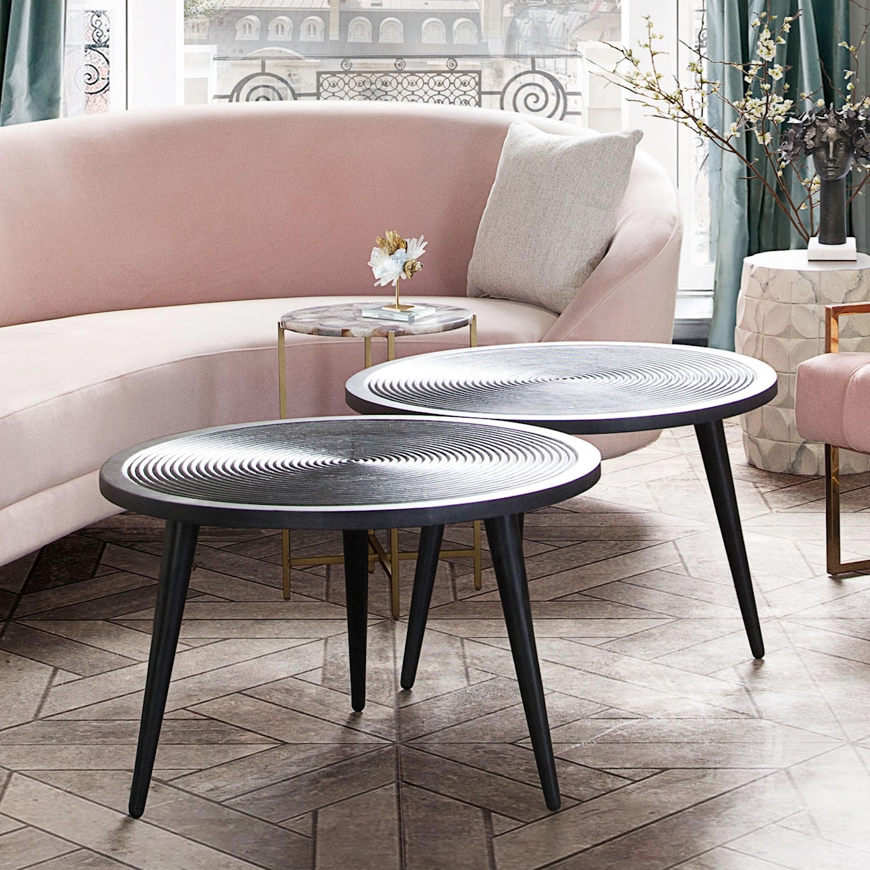 Diamond Sofa Furniture Vortex Round Cocktail Table