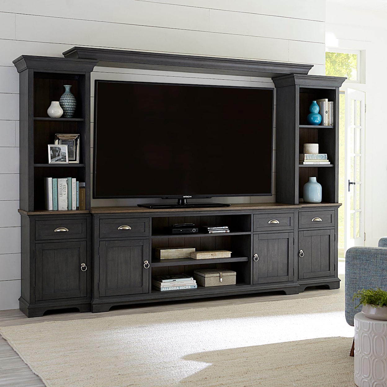 Liberty Furniture Ocean Isle Entertainment Center with Piers