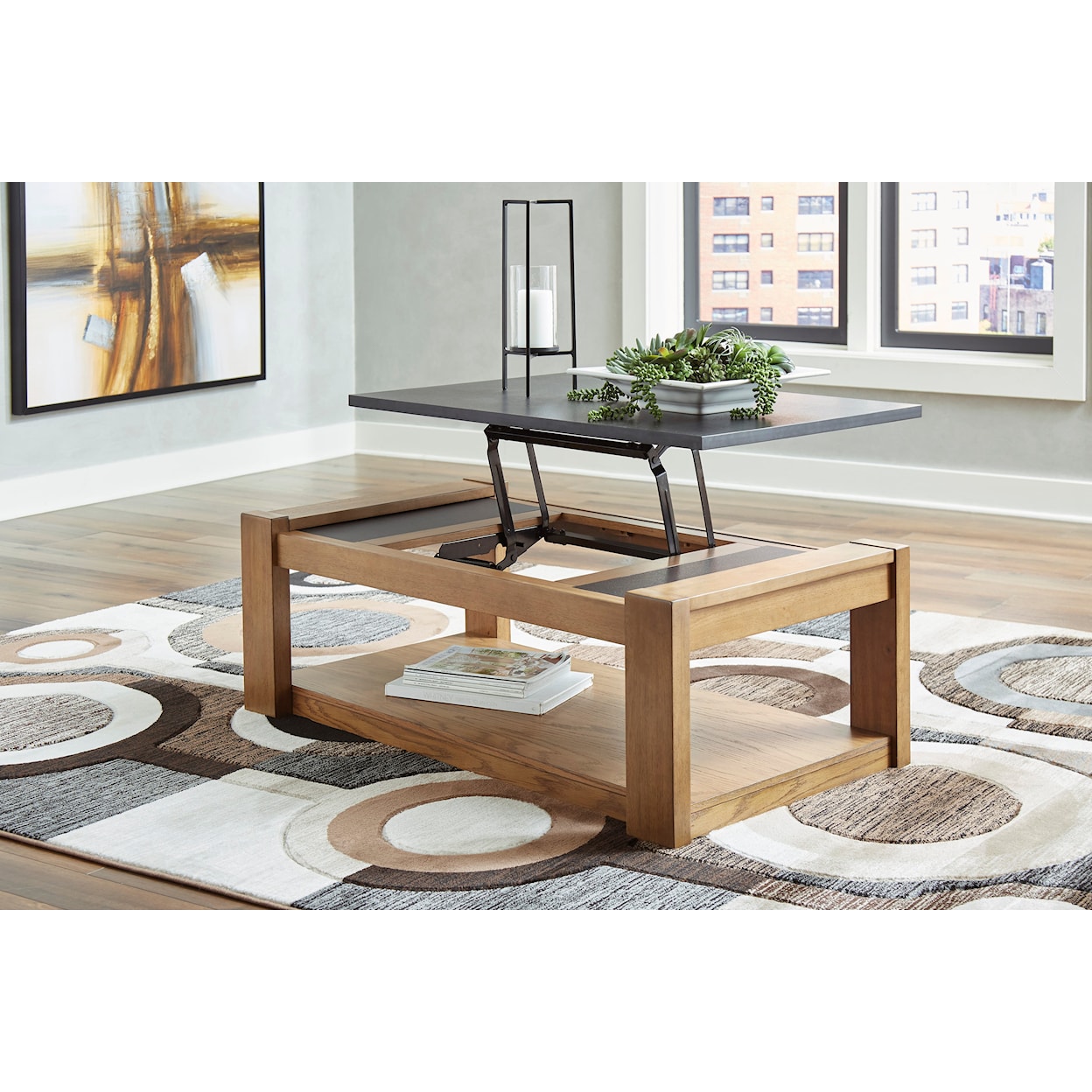 Signature Design by Ashley Quentina Lift Top Coffee Table