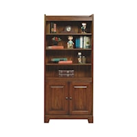 Traditional Door Bookcase with Adjustable Shelving