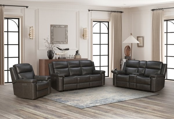 Barcalounger Leon Casual Power Reclining Sofa with Dropdown Table Sprintz Furniture Reclining Sofa