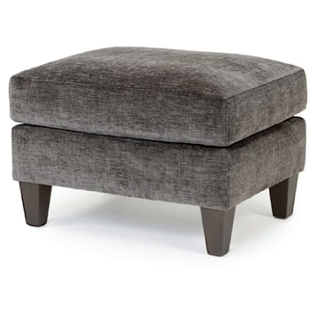 Contemporary Accent Ottoman with Tapered Legs
