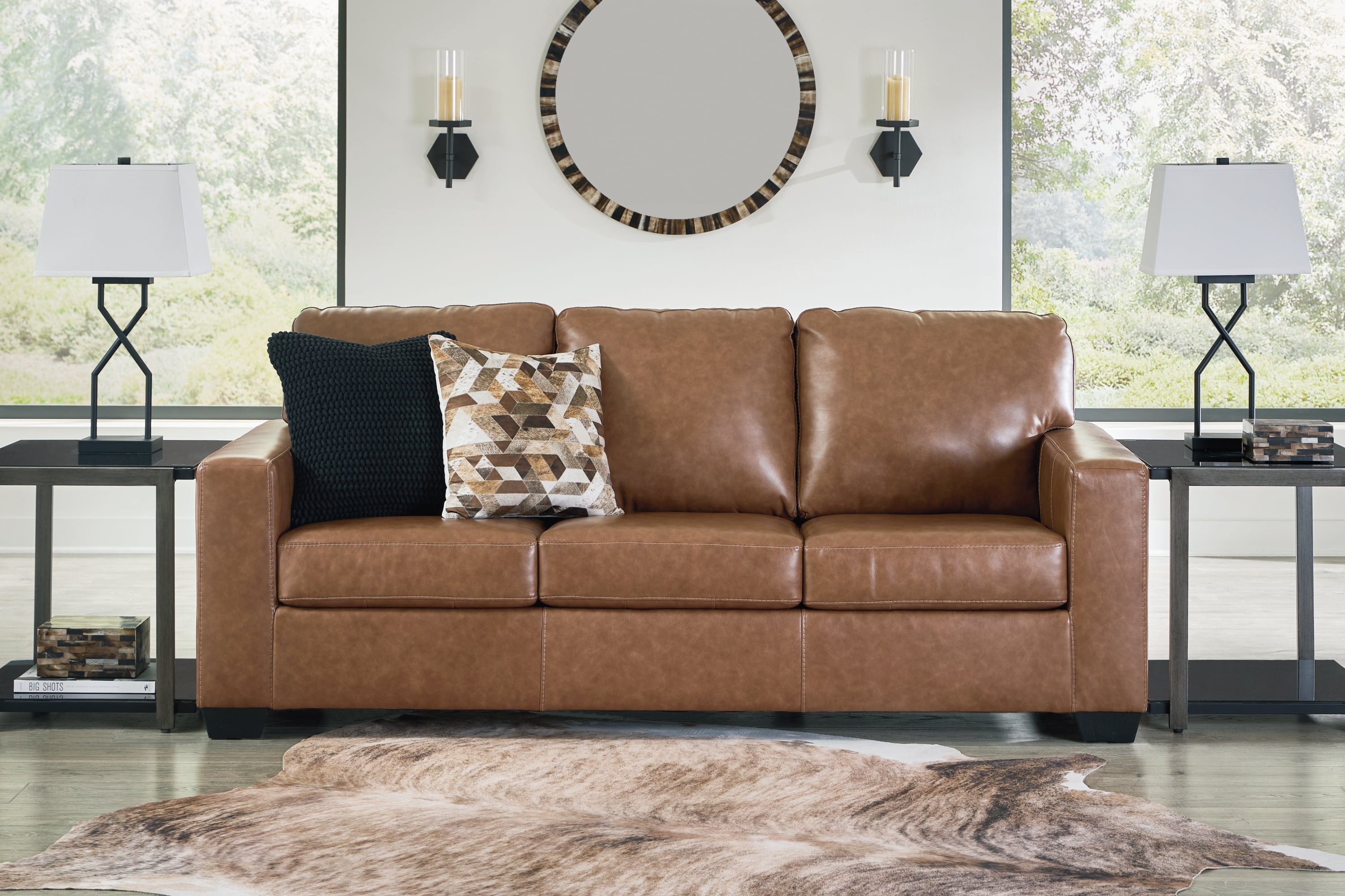 Signature Design By Ashley Bolsena 12040834 Leather Contemporary Sofa ...