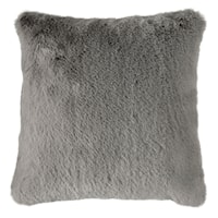 Gariland Gray Faux Fur Pillow