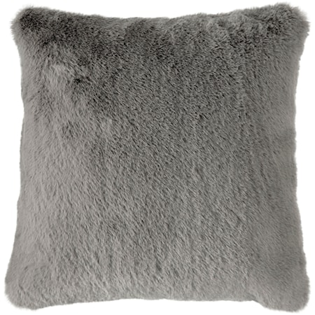 Gariland Gray Faux Fur Pillow