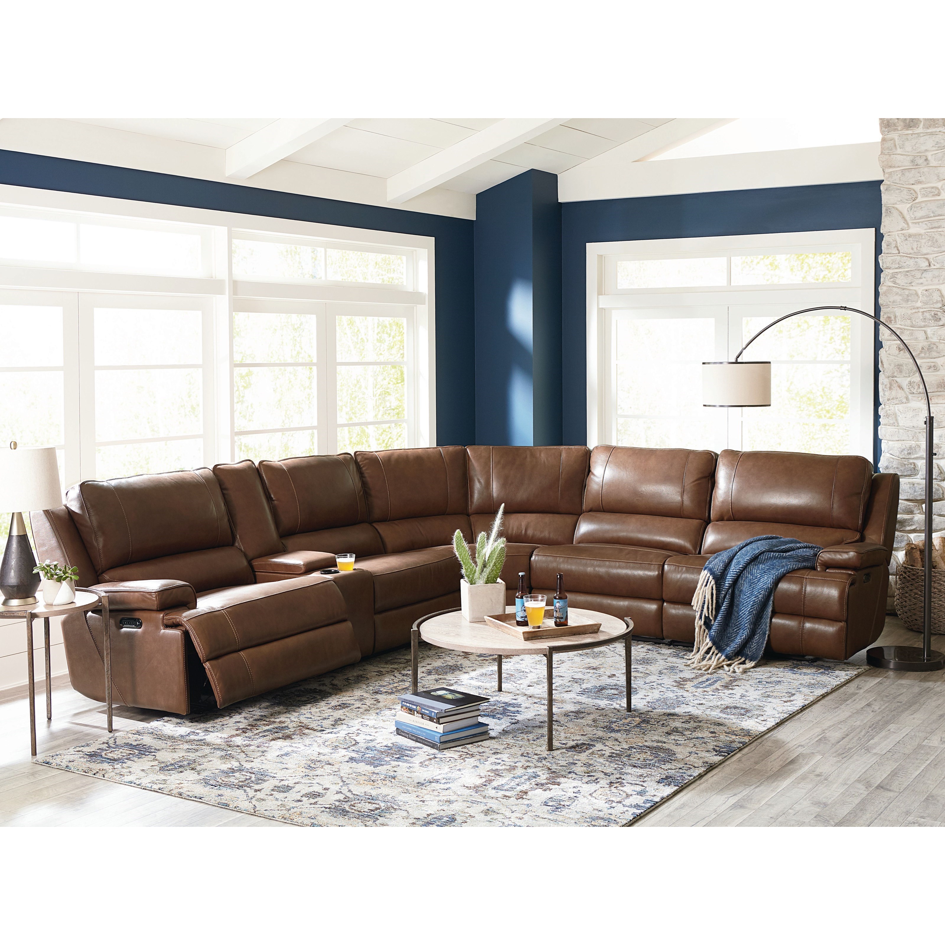 Power reclining sectional sofa hot sale