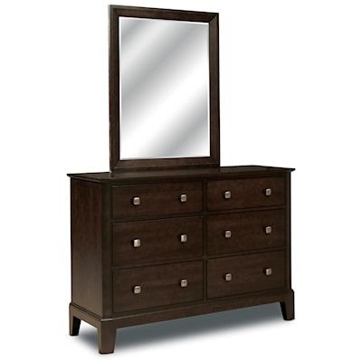 Durham Furniture Urbane Dresser and Mirror Set