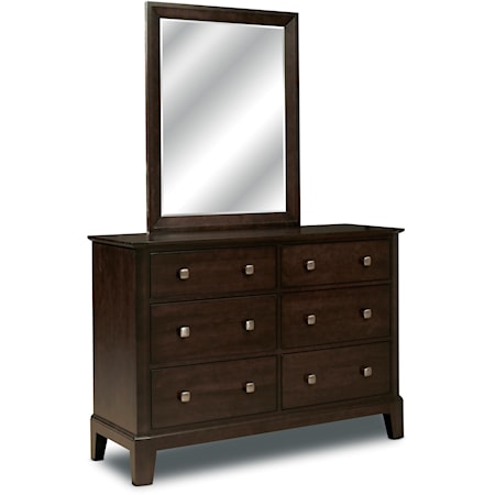 Dresser and Mirror Set