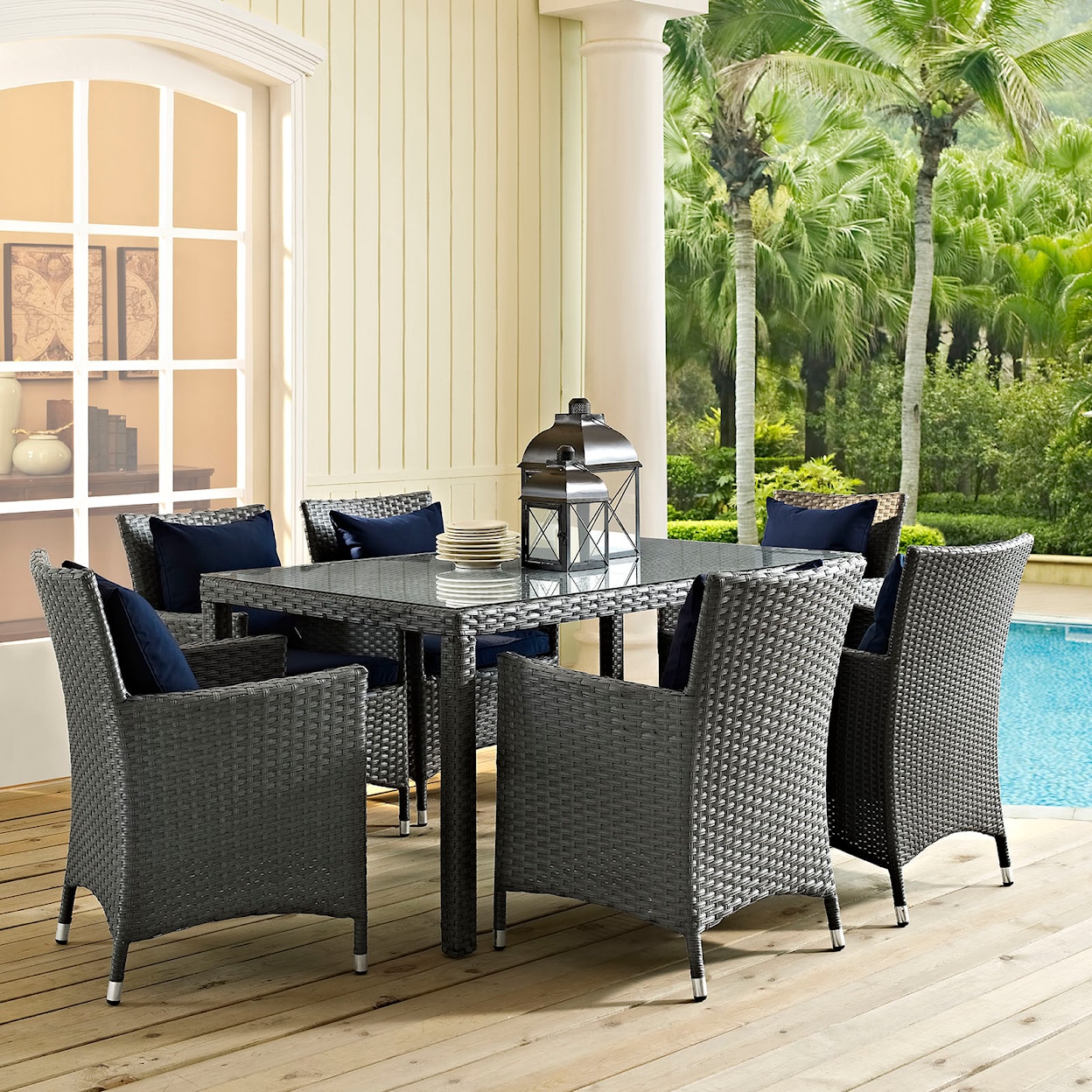 Modway Sojourn 59" Outdoor Dining Table