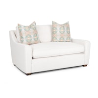 Contemporary Loveseat with Track Arms