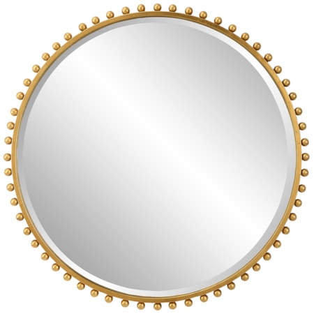 Taza Gold Round Mirror