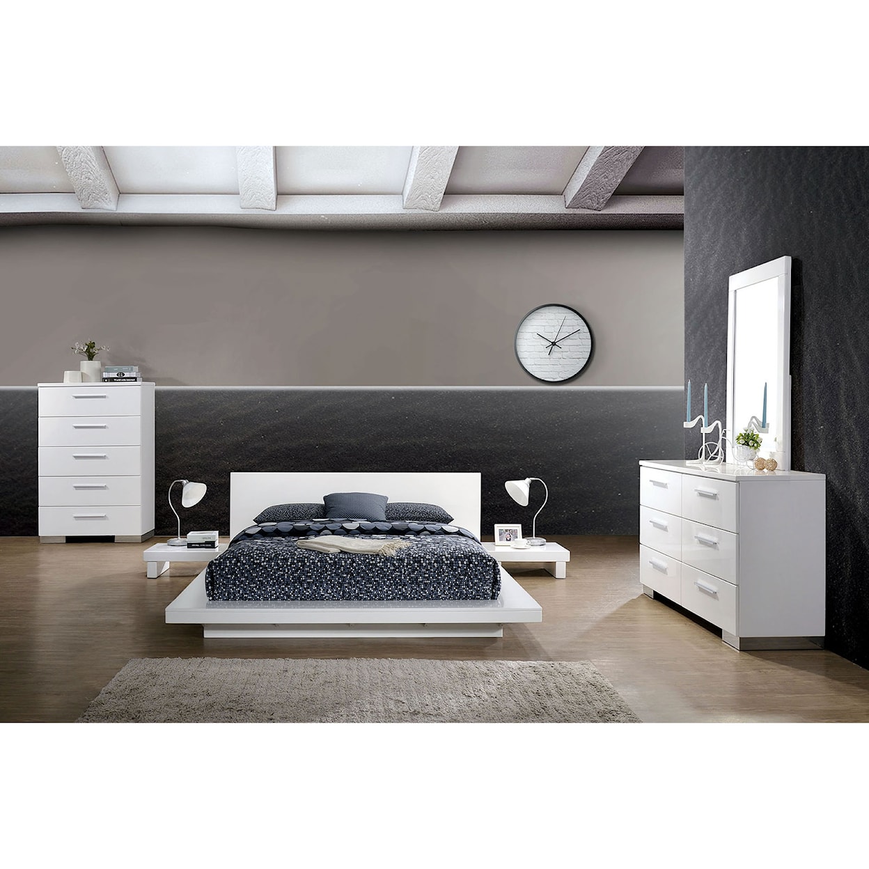 Furniture of America Christie 4-Piece Queen Bedroom Set