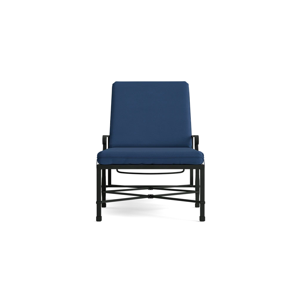 Adj. Scroll-Arm Chaise Lounge w/Wheels