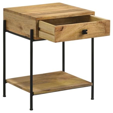 Declan 1-drawer Wood Accent Side Table