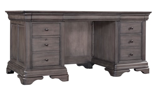 Traditional Executive Desk with Power Outlets