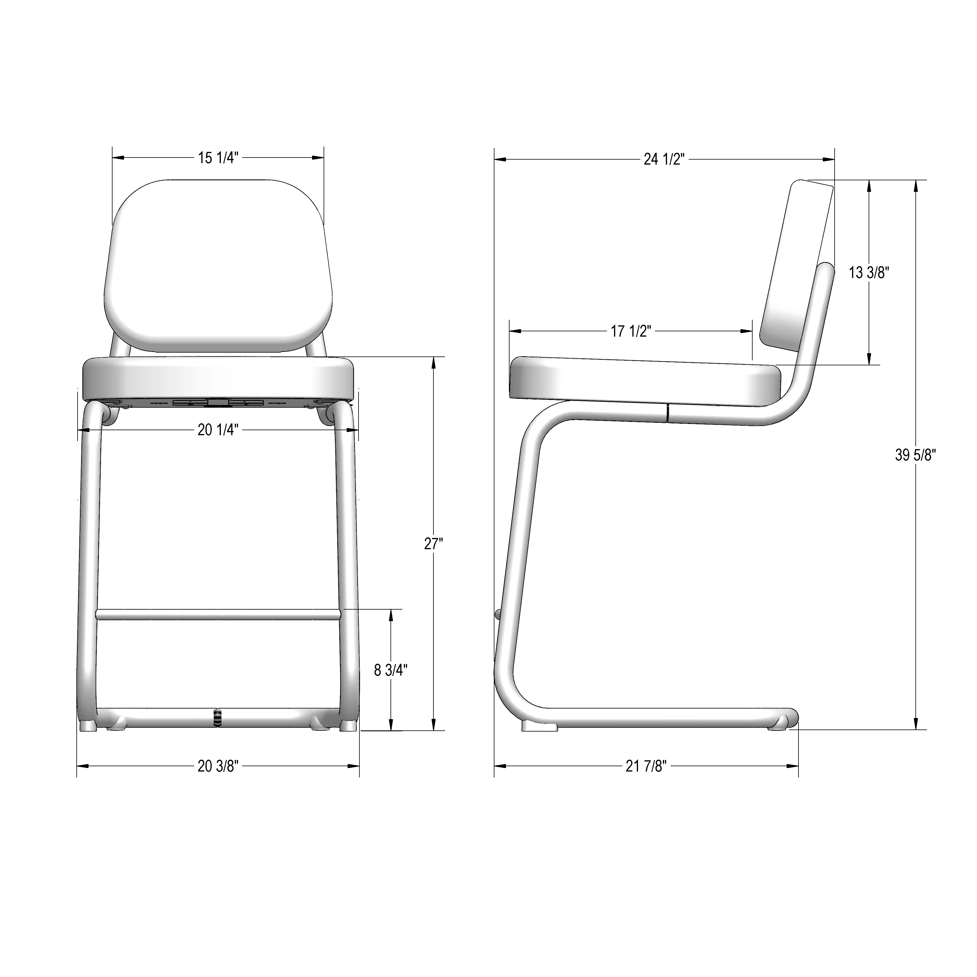 Non Swivel Counter Stool