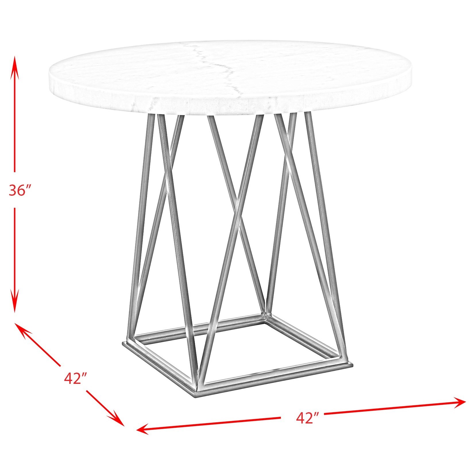 Elements International Riko Round Counter Height Dining Table