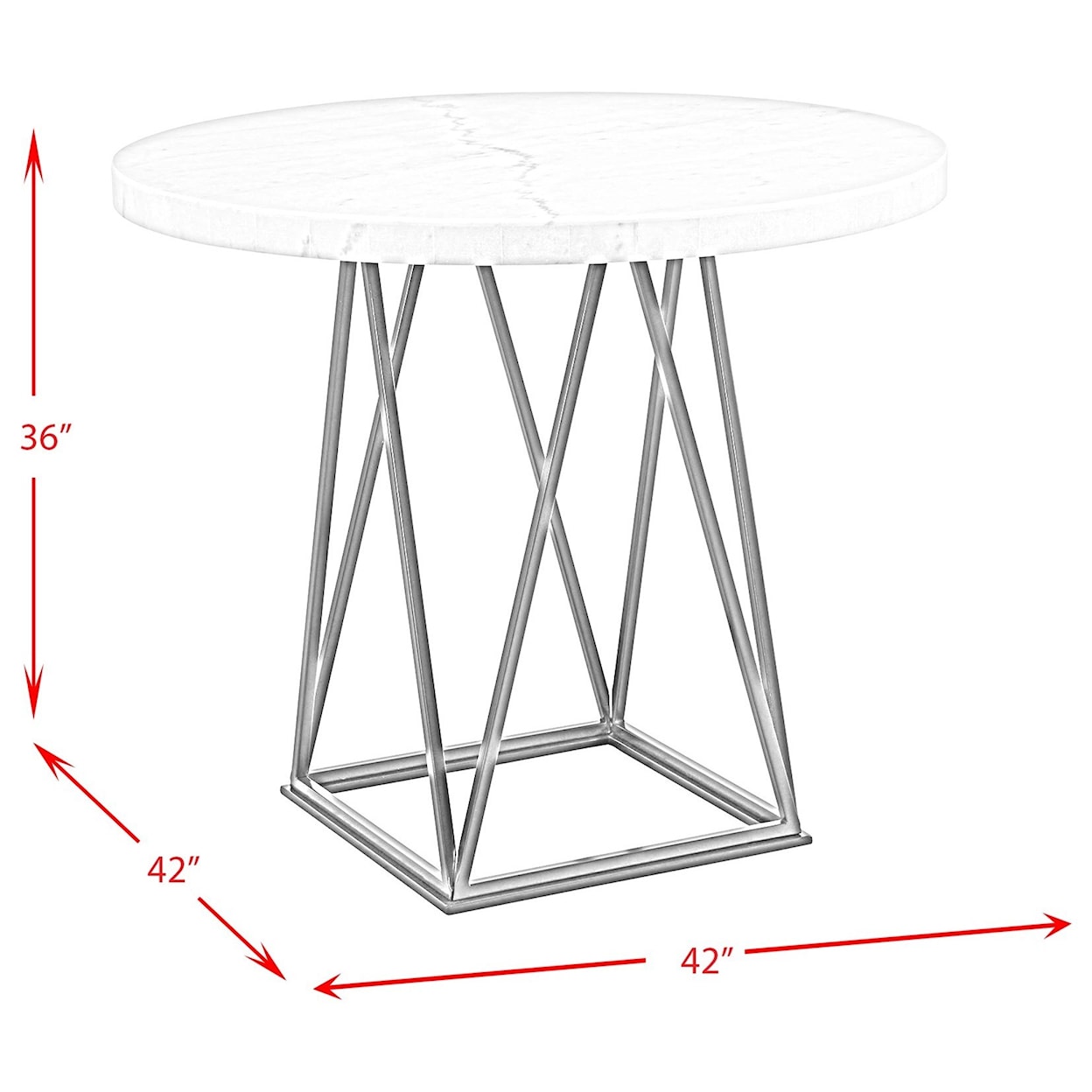 Elements International Riko Round Counter Height Dining Table